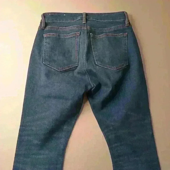 Loft Brand Denim Jeans Size 26/2P Chewed Hem Curvy Skinny Mid Rise Medium Wash - Picture 6 of 11